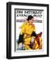 "Football Fan," Saturday Evening Post Cover, November 5, 1932-Tempest Inman-Framed Giclee Print