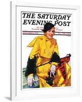 "Football Fan," Saturday Evening Post Cover, November 5, 1932-Tempest Inman-Framed Giclee Print