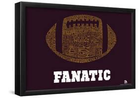 Football Fanatic Text Poster-null-Framed Poster