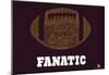 Football Fanatic Text Poster-null-Mounted Poster