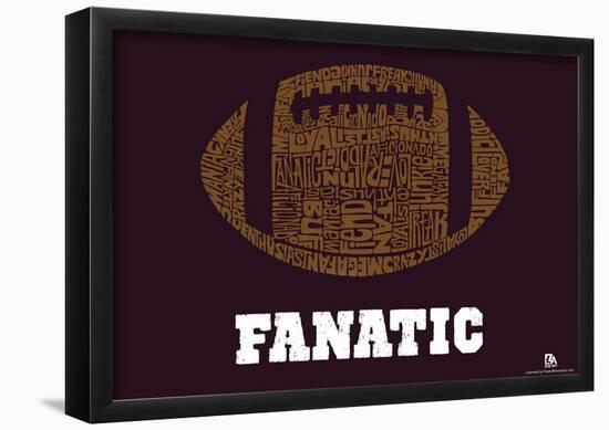 Football Fanatic Text Poster-null-Framed Poster