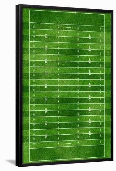 Football Field Gridiron Sports Poster Print-null-Framed Poster