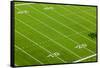 Football field of Creighton University Morrison Football Stadium showing the 10 yard and 20 yard...-null-Framed Stretched Canvas