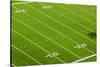 Football field of Creighton University Morrison Football Stadium showing the 10 yard and 20 yard...-null-Stretched Canvas