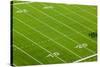 Football field of Creighton University Morrison Football Stadium showing the 10 yard and 20 yard...-null-Stretched Canvas