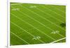 Football field of Creighton University Morrison Football Stadium showing the 10 yard and 20 yard...-null-Framed Photographic Print