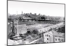 Football Game at Franklin Field, Philadelphia, Pennsylvania-null-Mounted Premium Giclee Print