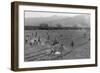 Football game at Manzanar Relocation Center, 1943-Ansel Adams-Framed Photographic Print