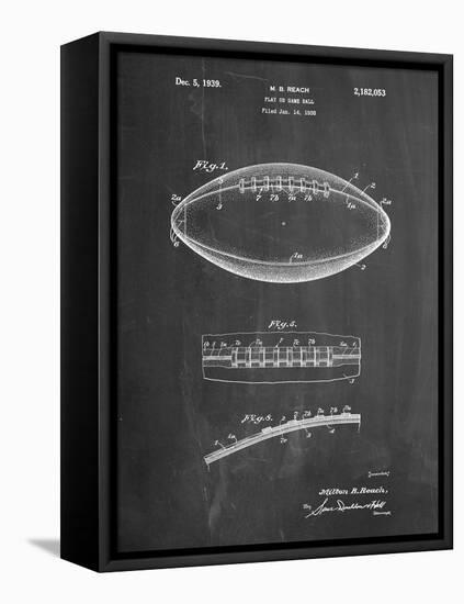 Football Game Ball Patent-Cole Borders-Framed Stretched Canvas