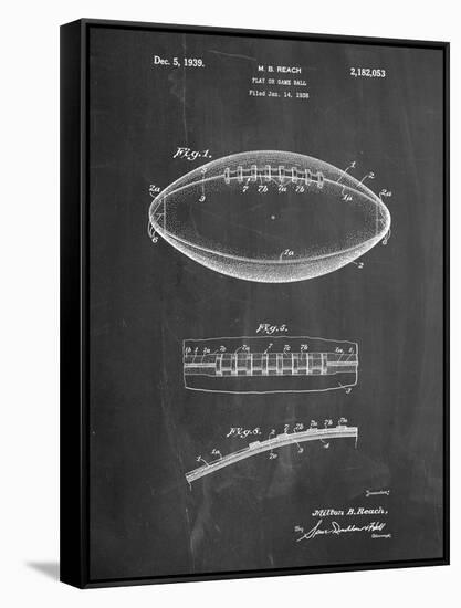 Football Game Ball Patent-Cole Borders-Framed Stretched Canvas