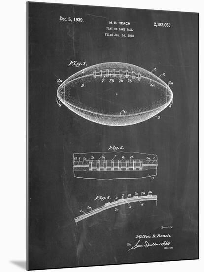 Football Game Ball Patent-Cole Borders-Mounted Art Print