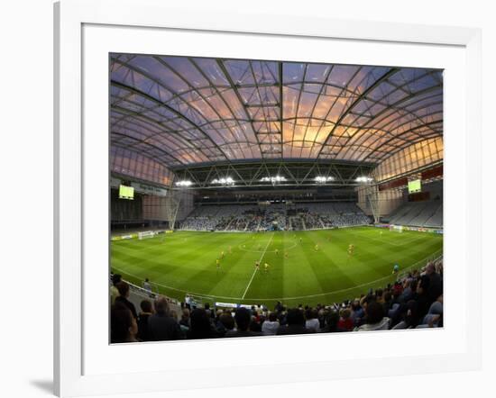 Football Game, Forsyth Barr Stadium, Dunedin, South Island, New Zealand - Fisheye-David Wall-Framed Photographic Print