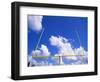 Football Goal Posts Against Sky-Alan Schein-Framed Photographic Print