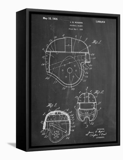 Football Helmet Patent-null-Framed Stretched Canvas