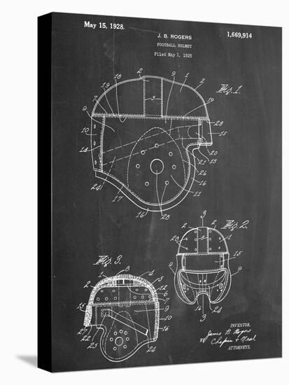 Football Helmet Patent-null-Stretched Canvas