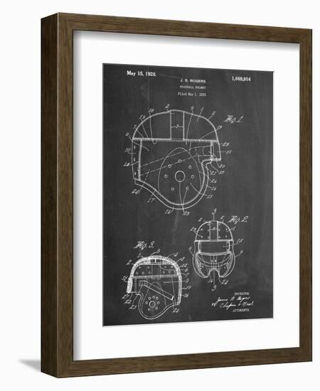 Football Helmet Patent-null-Framed Art Print