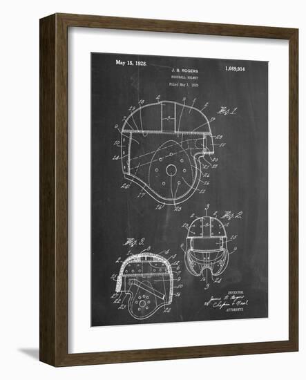 Football Helmet Patent-null-Framed Art Print