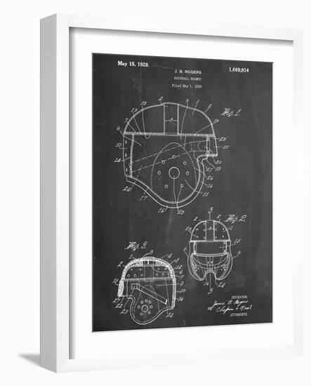 Football Helmet Patent-null-Framed Art Print