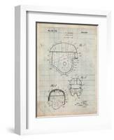 Football Helmet Patent-Cole Borders-Framed Art Print