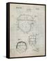 Football Helmet Patent-Cole Borders-Framed Stretched Canvas