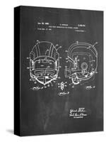 Football Helmet With Chinstrap Patent-null-Stretched Canvas