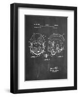 Football Helmet With Chinstrap Patent-null-Framed Art Print