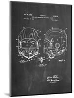 Football Helmet With Chinstrap Patent-null-Mounted Art Print