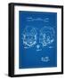 Football Helmet With Chinstrap Patent-null-Framed Art Print