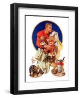 "Football Hero,"November 4, 1933-Joseph Christian Leyendecker-Framed Giclee Print