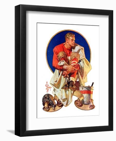 "Football Hero,"November 4, 1933-Joseph Christian Leyendecker-Framed Giclee Print