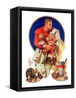 "Football Hero,"November 4, 1933-Joseph Christian Leyendecker-Framed Stretched Canvas