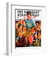 "Football Hero," Saturday Evening Post Cover, November 17, 1934-Eugene Iverd-Framed Giclee Print