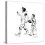 Football Hero-Norman Rockwell-Stretched Canvas