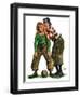 "Football Huddle,"November 12, 1927-Alan Foster-Framed Giclee Print