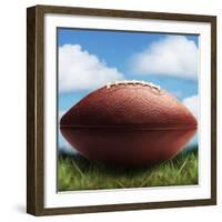 Football in Grass-James Noble-Framed Photographic Print