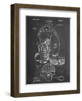 Football Leather Helmet Patent-null-Framed Art Print