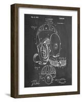 Football Leather Helmet Patent-null-Framed Art Print