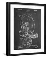 Football Leather Helmet Patent-null-Framed Art Print