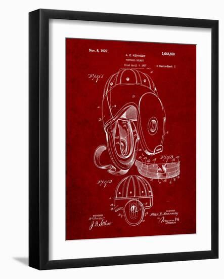 Football Leather Helmet Patent-Cole Borders-Framed Art Print