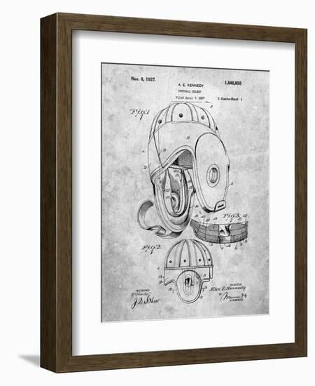 Football Leather Helmet Patent-Cole Borders-Framed Art Print