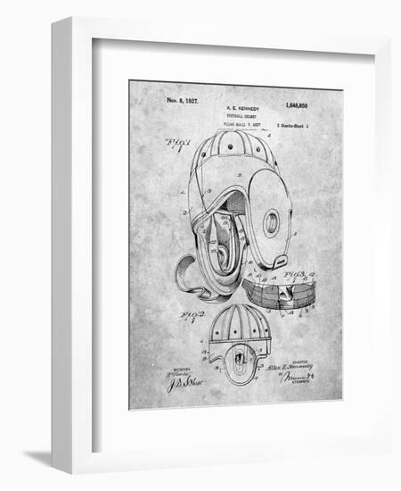 Football Leather Helmet Patent-Cole Borders-Framed Art Print