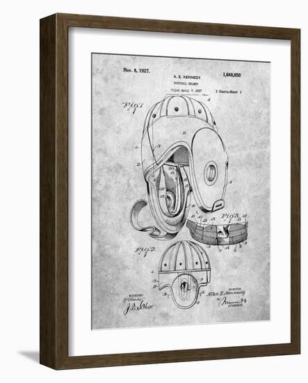 Football Leather Helmet Patent-Cole Borders-Framed Art Print