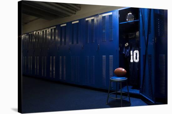 Football Locker Room-yobro-Stretched Canvas