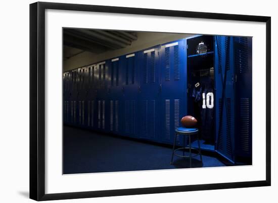 Football Locker Room-yobro-Framed Photographic Print