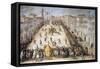 Football Match in Piazza Santa Maria Novella in Florence-null-Framed Stretched Canvas