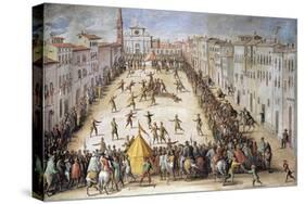 Football Match in Piazza Santa Maria Novella in Florence-null-Stretched Canvas