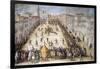 Football Match in Piazza Santa Maria Novella in Florence-null-Framed Giclee Print