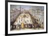 Football Match in Piazza Santa Maria Novella in Florence-null-Framed Giclee Print