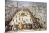 Football Match in Piazza Santa Maria Novella in Florence-null-Mounted Giclee Print