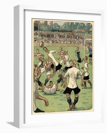 Football Match, Klodshans-Rasmus Christiansen-Framed Art Print